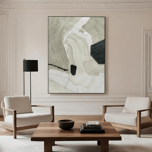 Silent Currents Abstract Canvas Channeling Motion Essence Within Contemporary Spaces
