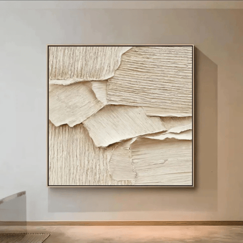 Golden Silence Abstract Canvas Awakening Serenity Amid Modern Stillness