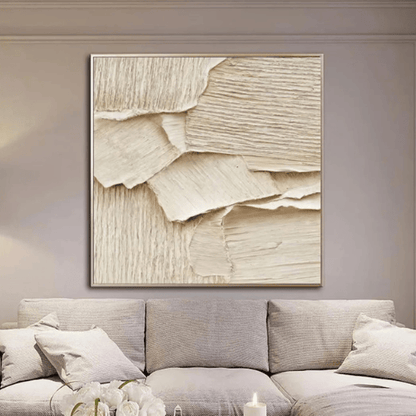 Golden Silence Abstract Canvas Awakening Serenity Amid Modern Stillness