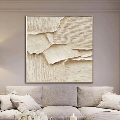 Golden Silence Abstract Canvas Awakening Serenity Amid Modern Stillness