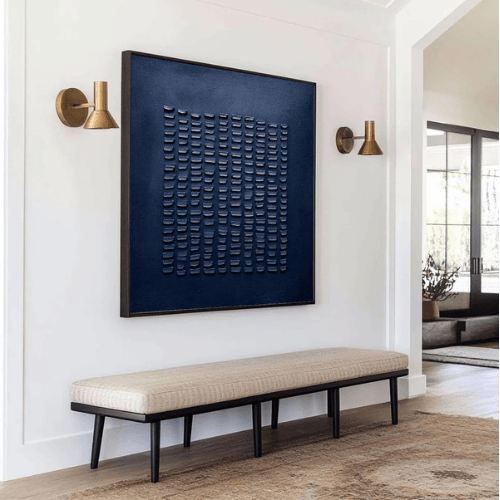Sculpted Rhythm Abstract Canvas Evoking Depth Harmony Within Modern Interiors