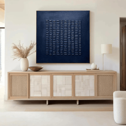 Sculpted Rhythm Abstract Canvas Evoking Depth Harmony Within Modern Interiors