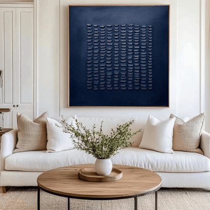 Sculpted Rhythm Abstract Canvas Evoking Depth Harmony Within Modern Interiors