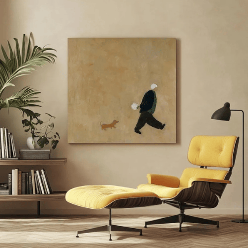 Gentle Stroll Canvas Art Capturing Solitude Memory Within Quiet Moments