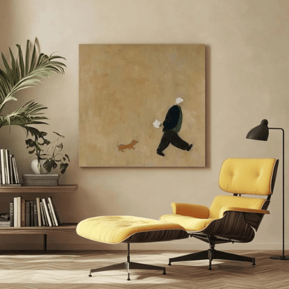 Gentle Stroll Canvas Art Capturing Solitude Memory Within Quiet Moments