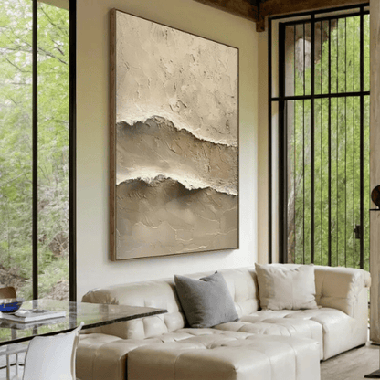 Whispering Horizons Textured Canvas Invoking Calm Essence Within Modern Spaces