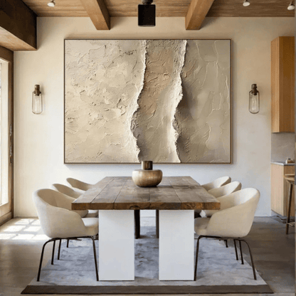 Whispering Horizons Textured Canvas Invoking Calm Essence Within Modern Spaces