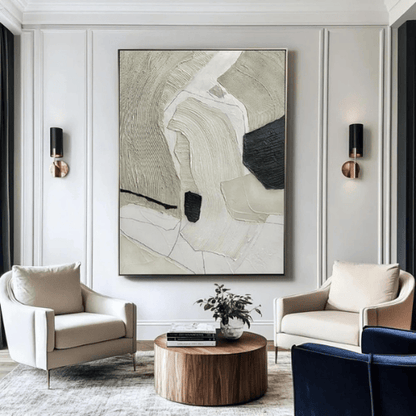 Silent Currents Abstract Canvas Channeling Motion Essence Within Contemporary Spaces