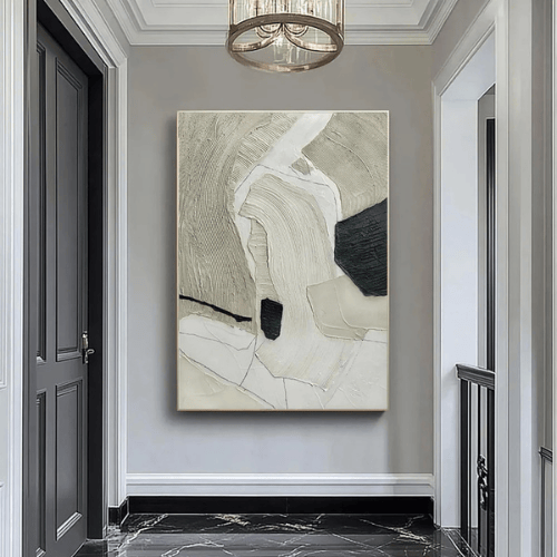 Silent Currents Abstract Canvas Channeling Motion Essence Within Contemporary Spaces