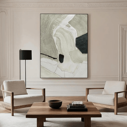 Silent Currents Abstract Canvas Channeling Motion Essence Within Contemporary Spaces