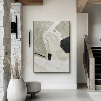 Silent Currents Abstract Canvas Channeling Motion Essence Within Contemporary Spaces