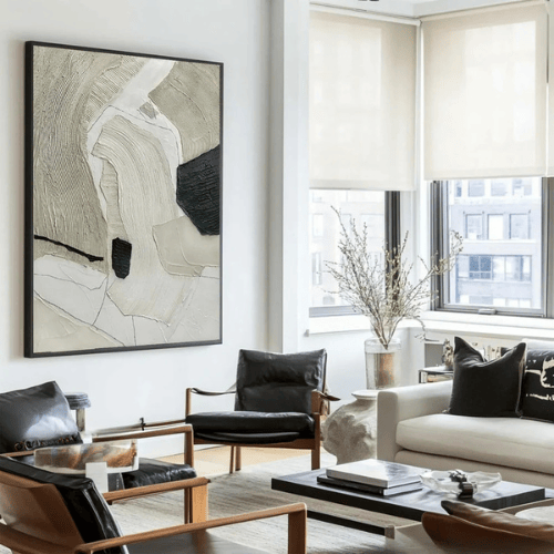 Silent Currents Abstract Canvas Channeling Motion Essence Within Contemporary Spaces