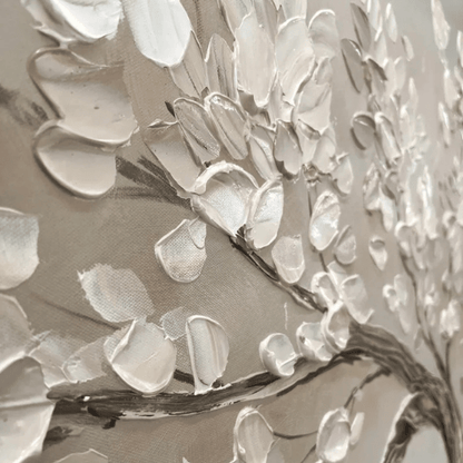 Eternal Bloom Textured Canvas Celebrating Grace Renewal Within Modern Serenity